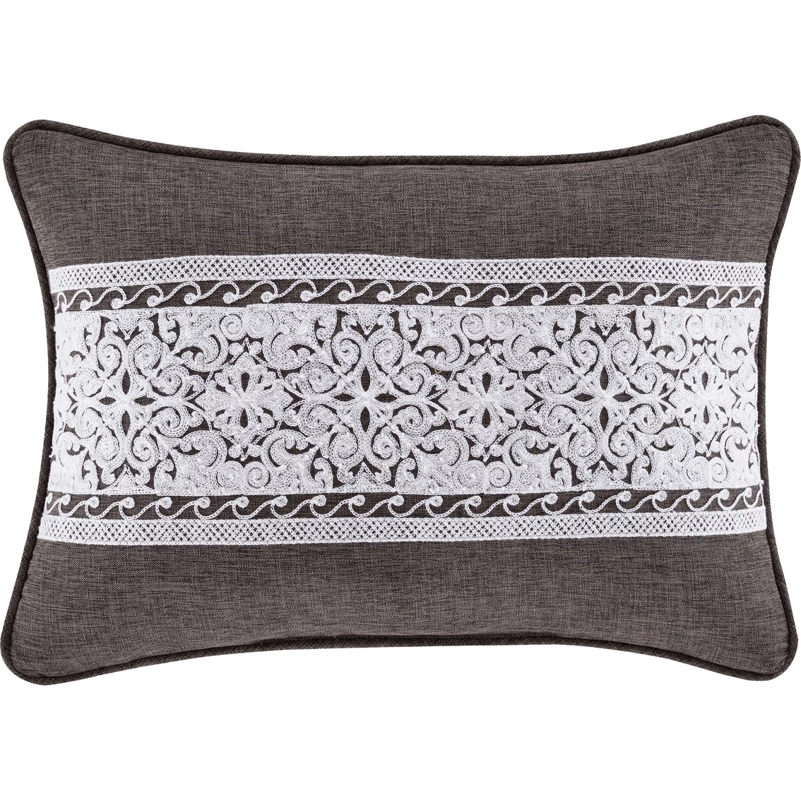 Wholesale ???? J. Queen New York Flint Charcoal Boudoir Decorative Throw Pillow ⌛ 3 Wholesale ???? J. Queen New York Flint Charcoal Boudoir Decorative Throw Pillow ⌛
