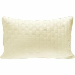 Best Sale ???? BedVoyage Luxury 100% Viscose From Bamboo Quilted Decorative Pillow Ivory ⌛