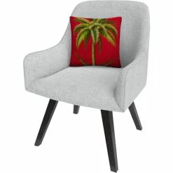 Flash Sale ✔️ Trademark Fine Art Tropical Palm I Mid Century Red Decorative Throw Pillow ???? -Bargoose shop unnamed file 352