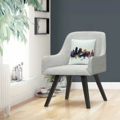 Promo ???? Trademark Fine Art Michael Tompsett Kansas City Skyline Blue Decorative Pillow ???? -Bargoose shop unnamed file 359