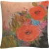 New ???? Trademark Fine Art Through The Garden Bold Floral Motif Decorative Throw Pillow ????