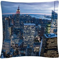 Outlet ???? Trademark Fine Art Yakov Agani New York City, NY Decorative Throw Pillow ????