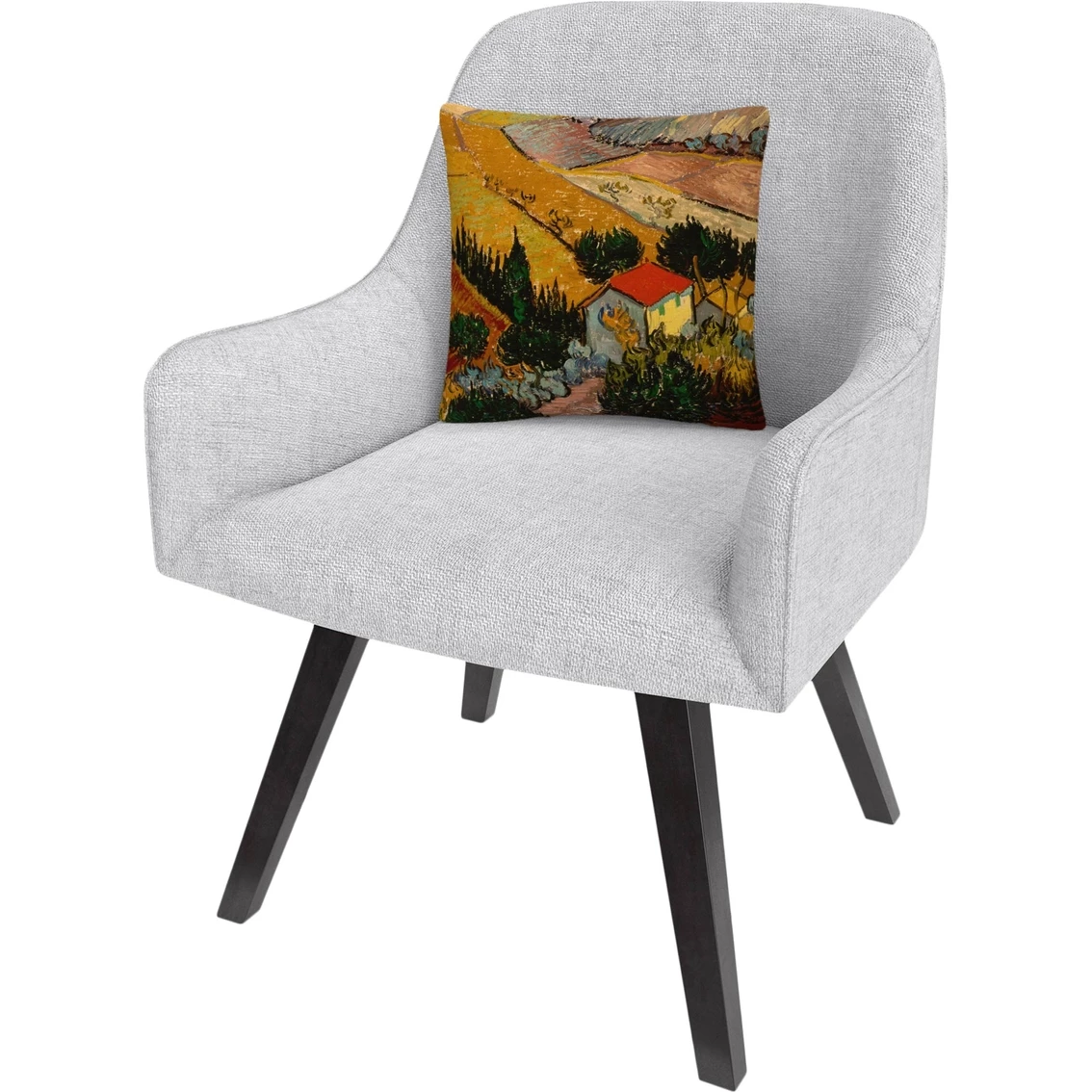 Flash Sale ???? Trademark Fine Art Vincent Van Gogh Landscape With House Decorative Throw Pillow ⭐ 4 Flash Sale ???? Trademark Fine Art Vincent Van Gogh Landscape With House Decorative Throw Pillow ⭐ - Image 2