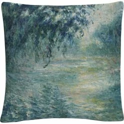Buy ???? Trademark Fine Art Claude Monet Morning On The Seine Decorative Throw Pillow ????