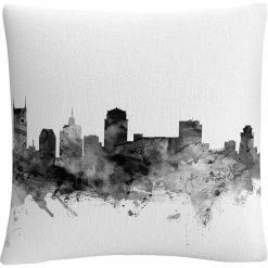 Best Pirce ???? Trademark Fine Art Michael Tompsett Nashville, Tennessee Skyline Decorative Pillow ✨