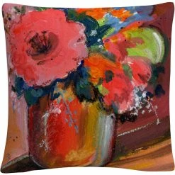 Flash Sale ???? Trademark Fine Art Floral Bold Still Life Painting Decorative Throw Pillow ✔️