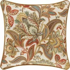 Promo ???? Five Queens Court August Multi 18 In. Square Decorative Throw Pillow ????