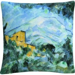 Brand new ???? Trademark Fine Art Trademark Paul Cezanne Mont Saintevictoire And Chateau Noir Decorative Throw Pillow ????