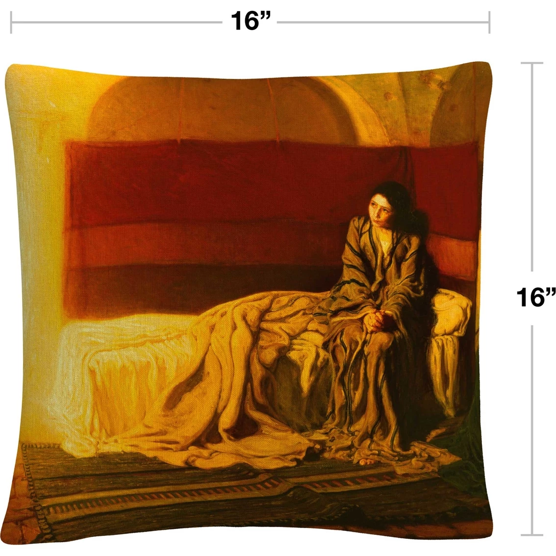 Wholesale ✔️ Trademark Fine Art Henry Ossawa Tanner The Annunciation Decorative Throw Pillow ???? 4 Wholesale ✔️ Trademark Fine Art Henry Ossawa Tanner The Annunciation Decorative Throw Pillow ???? - Image 2