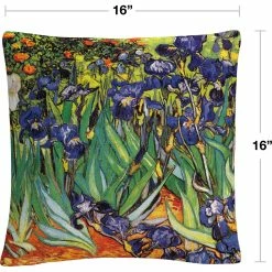 Buy ???? Trademark Fine Art Vincent Van Gogh Irises At Saint Remy Decorative Throw Pillow ???? -Bargoose shop unnamed file 492