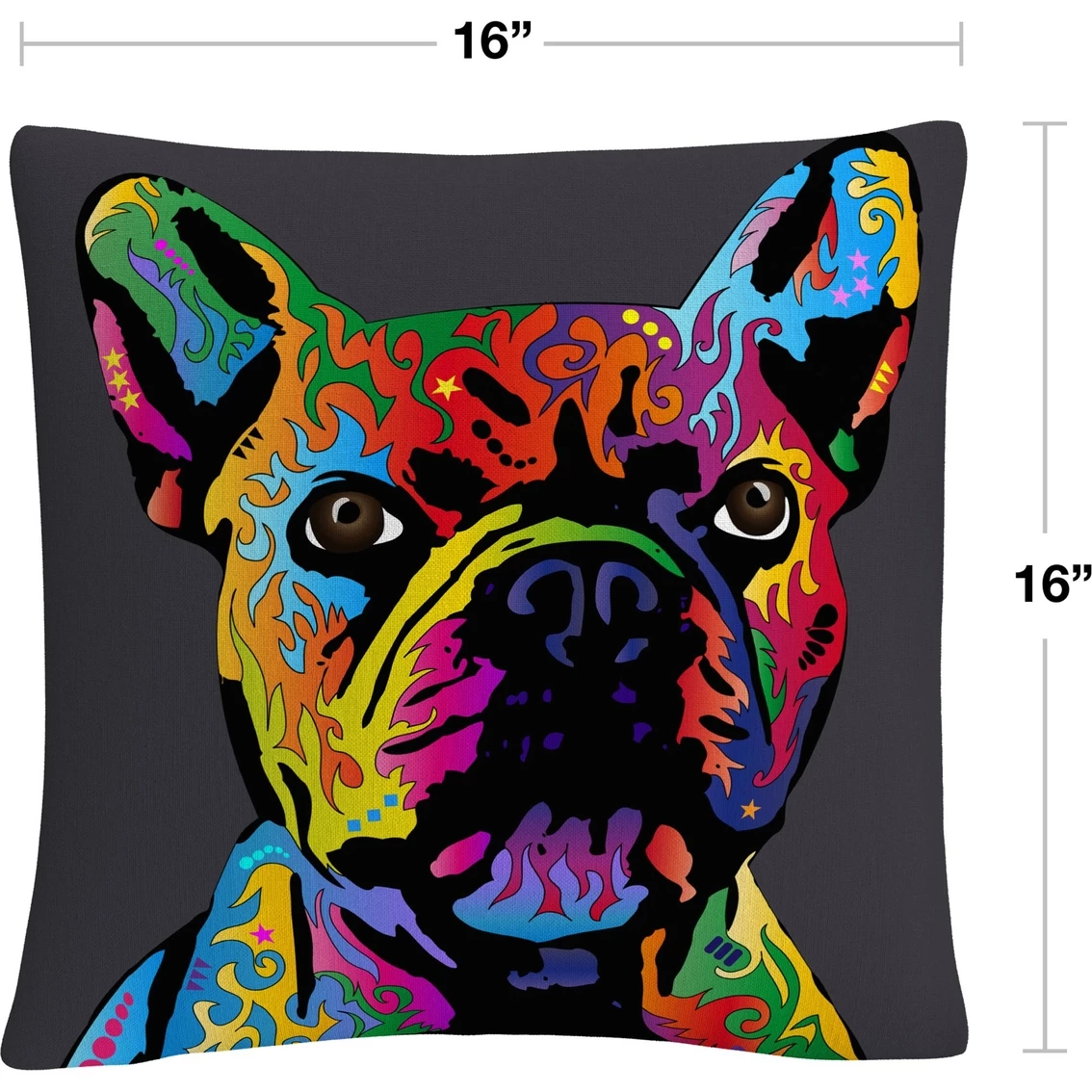 Best deal ???? Trademark Fine Art French Bulldog Grey Decorative Throw Pillow ✔️ 4 Best deal ???? Trademark Fine Art French Bulldog Grey Decorative Throw Pillow ✔️ - Image 2