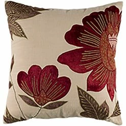 Best Sale ???? Rizzy Home Floral Print 18 In. X18 In. Polyester Filled Pillow ????