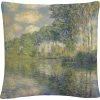 Discount ???? Trademark Fine Art Claude Monet Poplars On The Epte Decorative Throw Pillow ????
