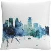 Cheap ???? Trademark Fine Art Minneapolis Minnesota Blue Teal Skyline Decorative Throw Pillow ✨