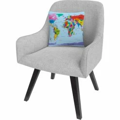 Best Sale ???? Trademark Fine Art Michael Tompsett Childrens World Map Decorative Throw Pillow ???? -Bargoose shop unnamed file 634