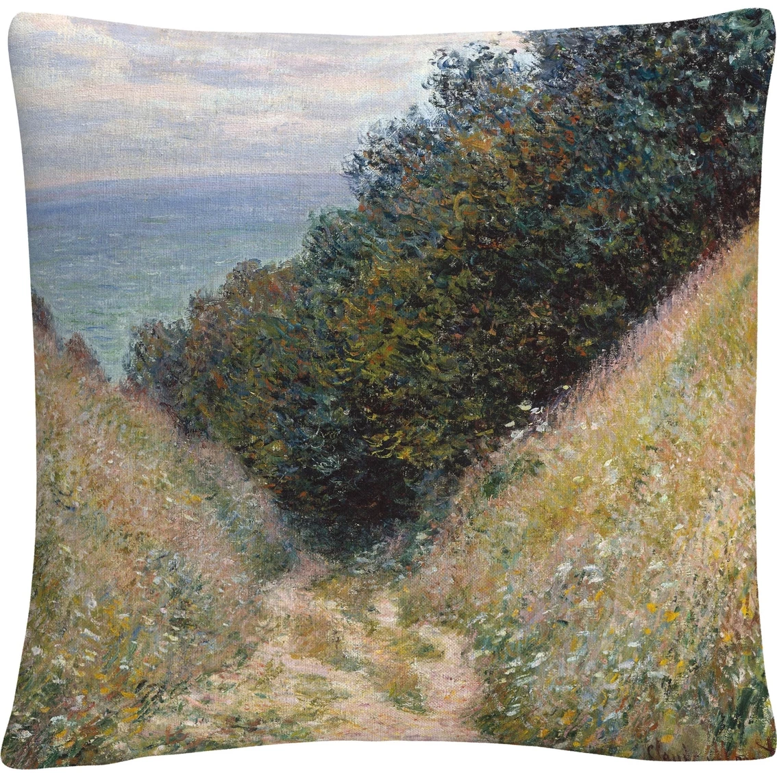 Cheapest ✨ Trademark Fine Art Claude Monet Road At La Cavee Pourville Decorative Throw Pillow ???? 3 Cheapest ✨ Trademark Fine Art Claude Monet Road At La Cavee Pourville Decorative Throw Pillow ????