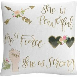 Brand new ???? Trademark Fine Art Jenaya Jackson Girl Power IV Decorative Throw Pillow ????