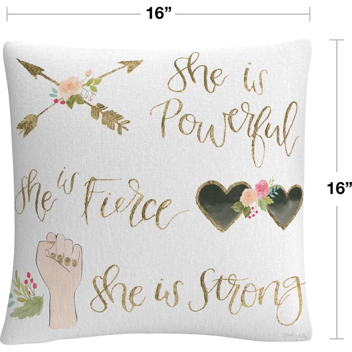 Brand new ???? Trademark Fine Art Jenaya Jackson Girl Power IV Decorative Throw Pillow ???? 4 Brand new ???? Trademark Fine Art Jenaya Jackson Girl Power IV Decorative Throw Pillow ???? - Image 2