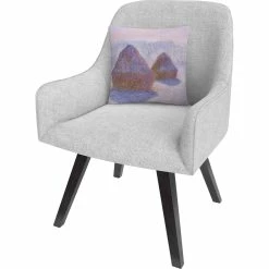 Budget ⌛ Trademark Fine Art Claude Monet Haystacks Effect Of Snow And Sun Throw Pillow ???? -Bargoose shop unnamed file 661
