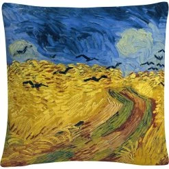 Best deal ???? Trademark Fine Art Vincent Van Gogh Wheatfield With Crows Decorative Throw Pillow ????