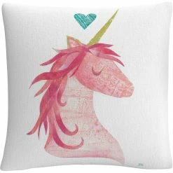 Flash Sale ???? Trademark Fine Art Melissa Averinos Unicorn Magic I Heart Decorative Throw Pillow ✨