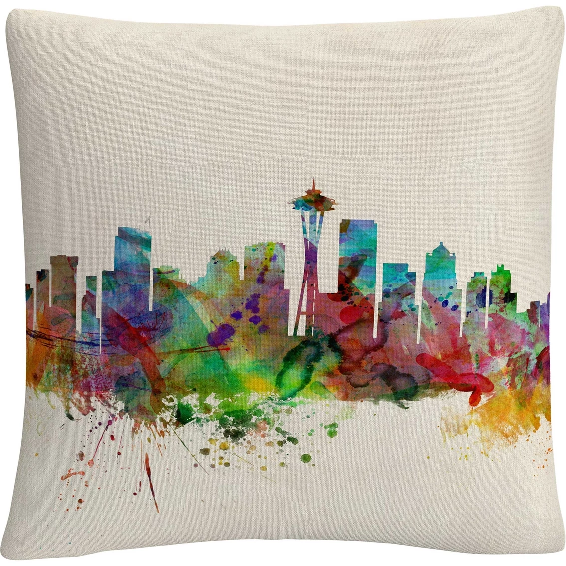 Hot Sale ???? Trademark Fine Art Seattle Washington Decorative Throw Pillow ???? 3 Hot Sale ???? Trademark Fine Art Seattle Washington Decorative Throw Pillow ????
