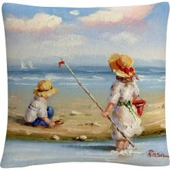 Best deal ⌛ Trademark Fine Art Rosa At The Beach III Decorative Throw Pillow ⌛