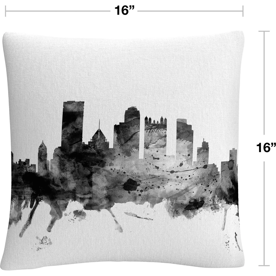 Brand new ???? Trademark Fine Art Michael Tompsett Pittsburgh PA Skyline Decorative Pillow ???? 4 Brand new ???? Trademark Fine Art Michael Tompsett Pittsburgh PA Skyline Decorative Pillow ???? - Image 2