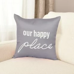 Best Sale ???? Haven By Nemcor Our Happy Place Poly Canvas Decor Cushion Pillow ✨ -Bargoose shop unnamed file 745