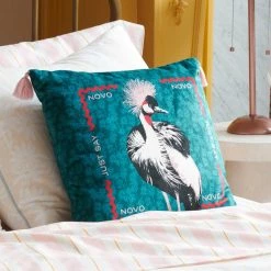 Budget ???? Novogratz By Utica Just Say Novo Square Blue Decorative Pillow ⌛