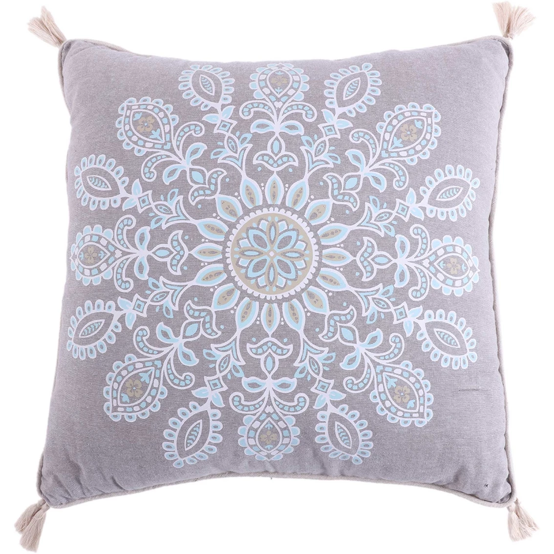 Flash Sale ⭐ Levtex Home Spruce Spa Print Tassel Pillow ???? 3 Flash Sale ⭐ Levtex Home Spruce Spa Print Tassel Pillow ????