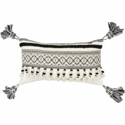 Outlet ✨ Rizzy Home Medallion White Polyester Filled Pillow 14 In. X 26 In. ????