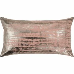New ???? Rizzy Home Brushstroke Silver 14 X 26 In. Pillow ????