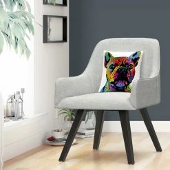 New ???? Trademark Fine Art Michael Tompsett French Bulldog Decorative Throw Pillow ???? -Bargoose shop unnamed file 810