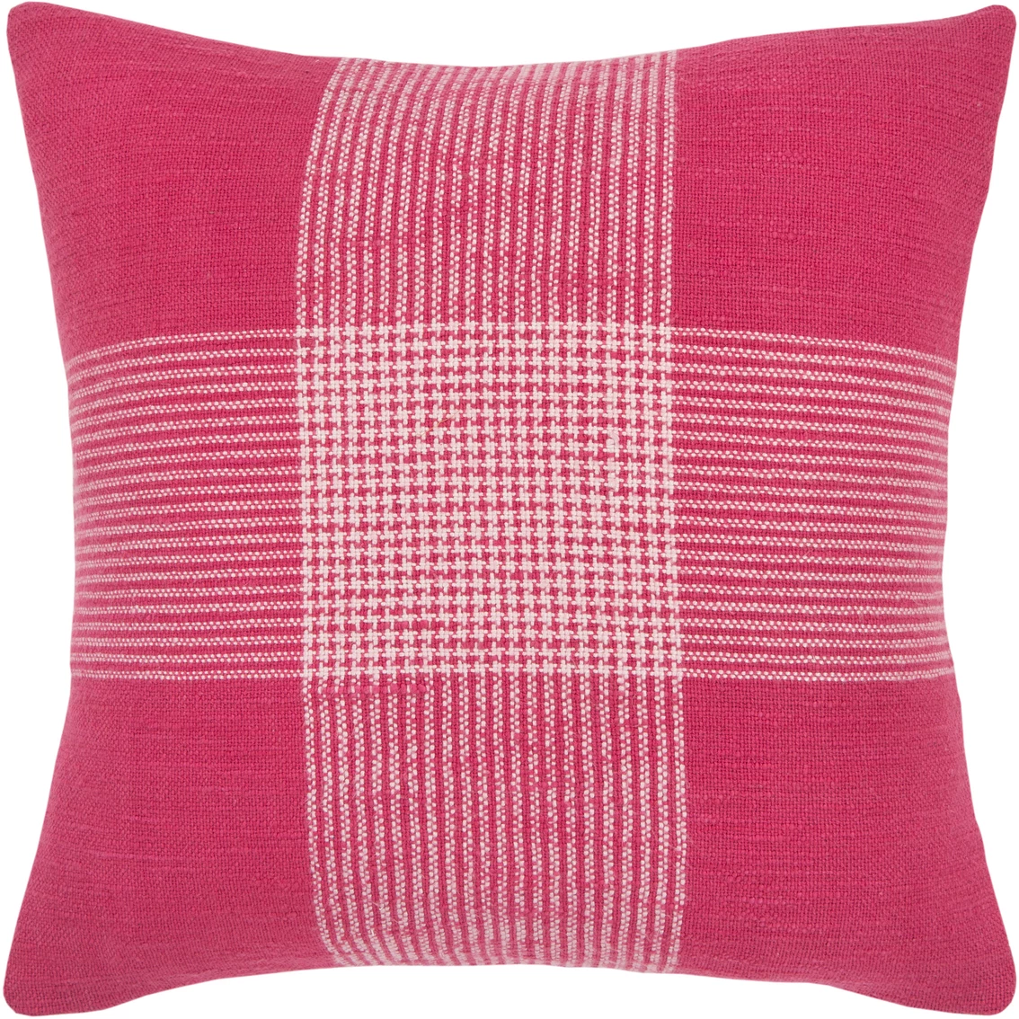 Promo ???? Rizzy Home Plaid Hot Pink Polyester Filled Pillow 20 In. X 20 In. ✔️ 3 Promo ???? Rizzy Home Plaid Hot Pink Polyester Filled Pillow 20 In. X 20 In. ✔️