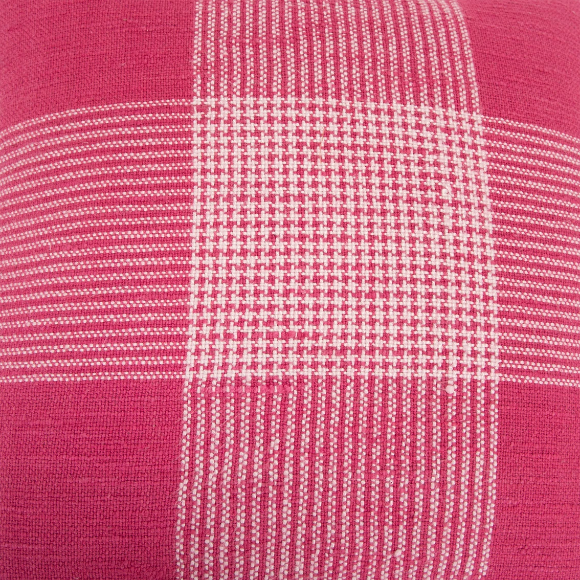 Promo ???? Rizzy Home Plaid Hot Pink Polyester Filled Pillow 20 In. X 20 In. ✔️ 6 Promo ???? Rizzy Home Plaid Hot Pink Polyester Filled Pillow 20 In. X 20 In. ✔️ - Image 4
