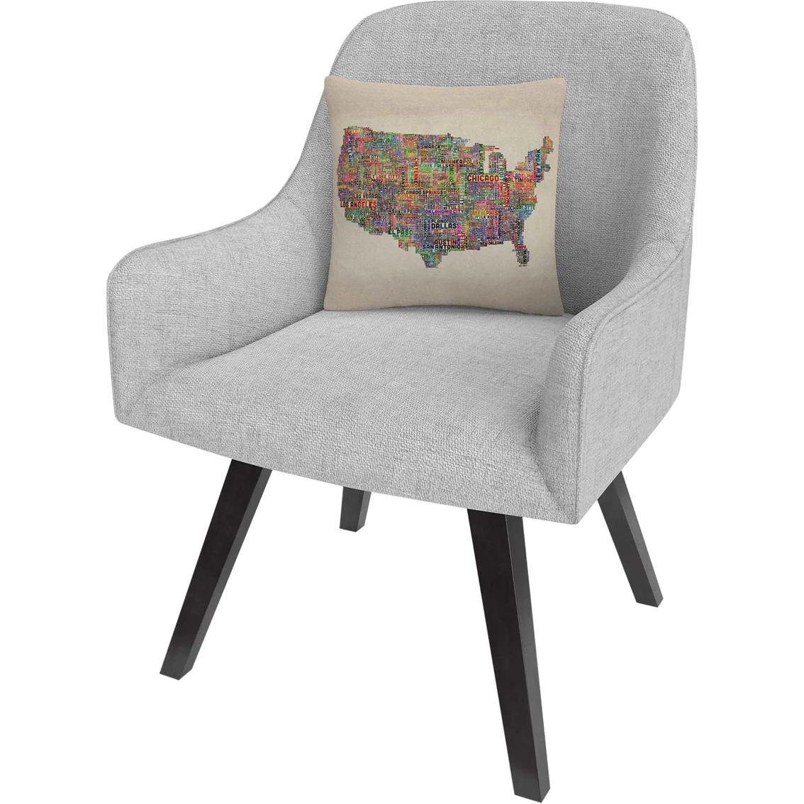 Brand new ✔️ Trademark Fine Art US Cities Text Map VI Decorative Throw Pillow ???? 5 Brand new ✔️ Trademark Fine Art US Cities Text Map VI Decorative Throw Pillow ???? - Image 3