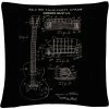 Coupon ???? Trademark Fine Art 1955 Mccarty Gibson Guitar Patent Black Decorative Throw Pillow ????