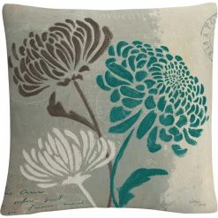 Outlet ✔️ Trademark Fine Art Wellington Studio Chrysanthemums II Decorative Throw Pillow ????