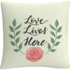 Buy ???? Trademark Fine Art Love Lives Here Decorative Throw Pillow ????