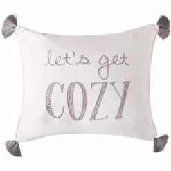 Discount ???? Levtex Home Camden Let's Get Cozy Tassel Pillow ????