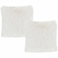 New ???? Hastings Home 2 Pc. Faux Fur Shag Pillows Set ⌛