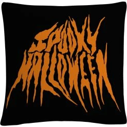 Cheap ???? Trademark Fine Art Orange Spooky Metal ???? Halloween Decorative Throw Pillow ❤️