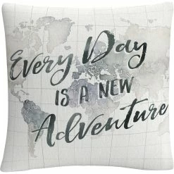 Cheap ???? Trademark Fine Art Watercolor Wanderlust World Adventure Decorative Throw Pillow ????
