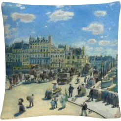 Coupon ⭐ Trademark Fine Art Pierre Renoir Pont Neuf Paris Decorative Throw Pillow ????