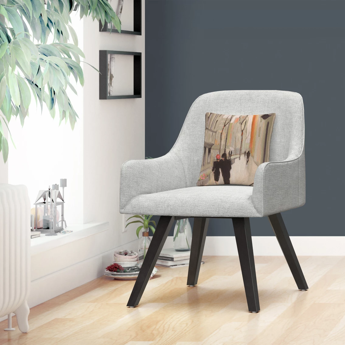 Promo ???? Trademark Fine Art Julia Purinton Village Promenade Neutral Decorative Throw Pillow ???? 6 Promo ???? Trademark Fine Art Julia Purinton Village Promenade Neutral Decorative Throw Pillow ???? - Image 4