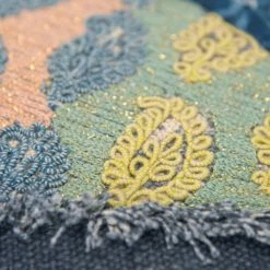 New ⌛ Rizzy Home Crafted Collage Blue 14 X 26 In. Pillow ⌛ -Bargoose shop unnamed file 935