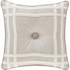 Hot Sale ???? J. Queen New York Lauralynn Beige 18 In. Square Decorative Throw Pillow ????