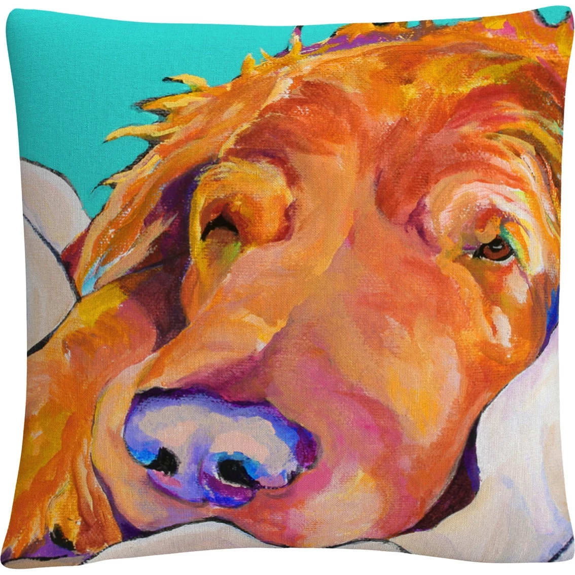Best Pirce ???? Trademark Fine Art Pat Saunders White Snoozer King Decorative Throw Pillow ???? 3 Best Pirce ???? Trademark Fine Art Pat Saunders White Snoozer King Decorative Throw Pillow ????