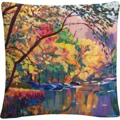 Cheapest ???? Trademark Fine Art David Lloyd Glover Color Reflections Decorative Throw Pillow ⭐